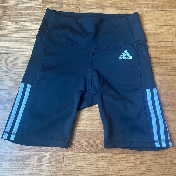 Womens Adidas Spandex Black Biker Compression Shorts Small - New no tags - Picture 1 of 8